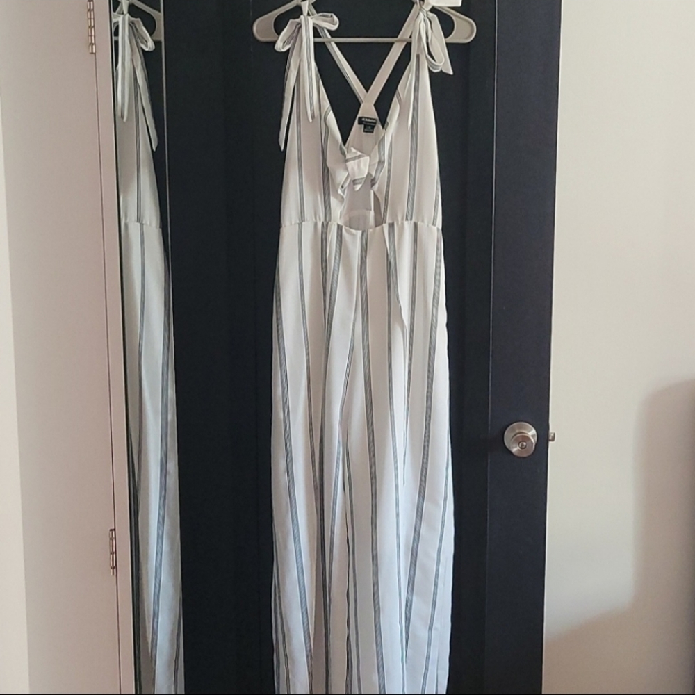 White Wide Leg Jumpsuit